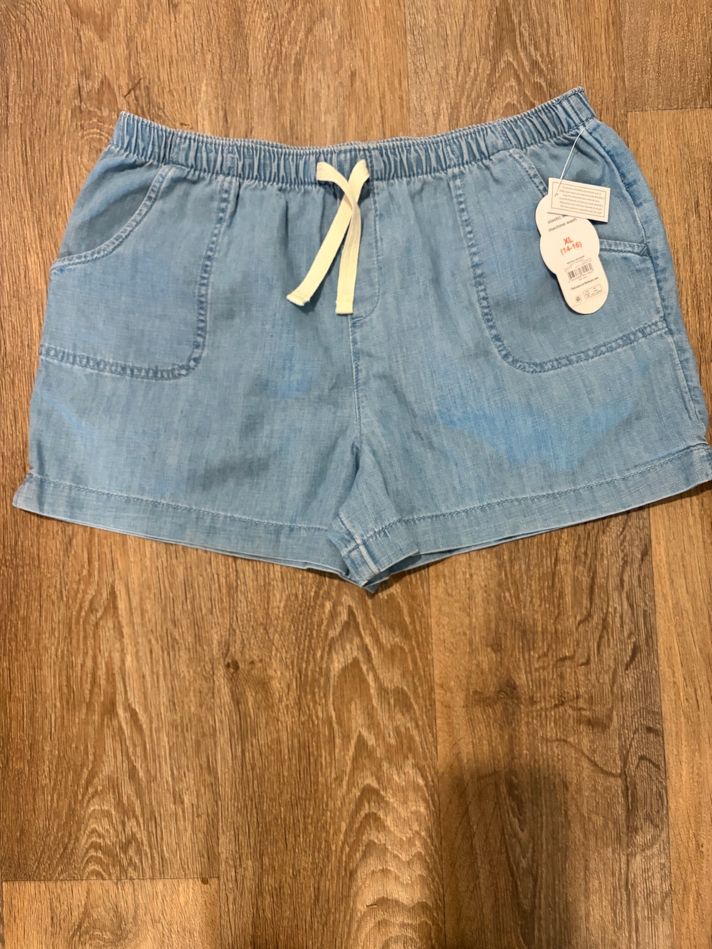 wonder nation Light Blue Pull‑On Denim Shorts